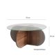 HANAH HOME Sto za dnevnu sobu Bubble Walnut - 173386