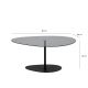 HANAH HOME Klub sto Porto, tamno siva/crna - 195123