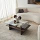 HANAH HOME Klub sto Saga Rectangle, braon - EP3057848