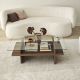 HANAH HOME Klub sto Saga Rectangle, braon - EP3057848