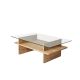 HANAH HOME Klub sto Saga Rectangle, svetlo braon - EP3057851