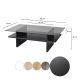 HANAH HOME Klub sto Saga Rectangle, crna - EP3057854