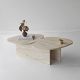 HANAH HOME Klub sto Stones, mermerna krem - EP3057857