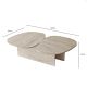 HANAH HOME Klub sto Stones, mermerna krem - EP3057857