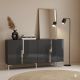 HANAH HOME Komoda Meyra 150, antracit/srebrna - EP3057869