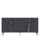 HANAH HOME Komoda Meyra 150, antracit/srebrna - EP3057869