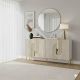 HANAH HOME Komoda Meyra 150, mermerna krem/zlatna - EP3057875