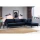 ATELIER DEL SOFA Ugaona garnitura Papira L3+Chl, desna, tamno plava - 560ARE1105
