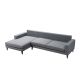 ATELIER DEL SOFA Ugaona garnitura Nordic, leva, tamnosiva - 560ARE1112