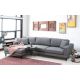ATELIER DEL SOFA Ugaona garnitura Nordic, leva, tamnosiva - 560ARE1112