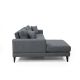 ATELIER DEL SOFA Ugaona garnitura Nordic, leva, tamnosiva - 560ARE1112
