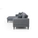 ATELIER DEL SOFA Ugaona garnitura Nordic, leva, tamnosiva - 560ARE1112