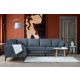 ATELIER DEL SOFA Ugaona garnitura Tempo 3+3R, leva, tamno siva - 560ARE1116