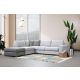 ATELIER DEL SOFA Ugaona garnitura sa tabureom Loop 1, leva, svetlo siva - 560ARE1118