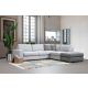 ATELIER DEL SOFA Ugaona garnitura sa tabureom Loop 2, desna, svetlo siva - 560ARE1119