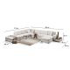 ATELIER DEL SOFA Ugaona garnitura Loop 8, bež - 560ARE1125