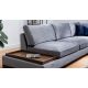 ATELIER DEL SOFA Ugaona garnitura Tulip, desna sa stalkom, tamnosiva - 560ARE1162