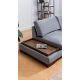 ATELIER DEL SOFA Ugaona garnitura Tulip, desna sa stalkom, tamnosiva - 560ARE1162