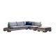 ATELIER DEL SOFA Ugaona garnitura Tulip, desna sa stalkom, tamnosiva - 560ARE1162