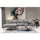 ATELIER DEL SOFA Ugaona garnitura Leo, leva, siva - 560ARE1173