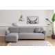 ATELIER DEL SOFA Ugaona garnitura Eddy, leva, svetlosiva - 560ARE1196