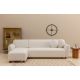 ATELIER DEL SOFA Ugaona garnitura Eddy, leva, bela - 560ARE1198