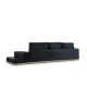 ATELIER DEL SOFA Trosed sa bočnim stočićem, crna - 560ARE1315