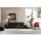 ATELIER DEL SOFA Trosed sa bočnim stočićem, crna - 560ARE1315