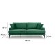 ATELIER DEL SOFA Trosed Papira, zelena - 560ARE1319