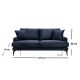 ATELIER DEL SOFA Dvosed Papira, tamnoplava - 560ARE1505