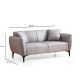ATELIER DEL SOFA Dvosed Belissimo, siva - 560ARE1532