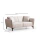 ATELIER DEL SOFA Dvosed Belissimo, krem - 560ARE1534