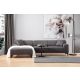 ATELIER DEL SOFA Ugaona garnitura Petra, leva, antracit - 560ARE1602