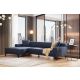 ATELIER DEL SOFA Ugaona garnitura Petra, leva, plava - 560ARE1605