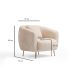 ATELIER DEL SOFA Fotelja Istiridye, bež - 560ARE1730