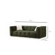 ATELIER DEL SOFA Trosed Cady, zelena - 560ARE1821