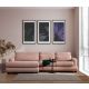 ATELIER DEL SOFA Ugaona garnitura River, leva, roze - 560ARE1829
