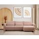 ATELIER DEL SOFA Ugaona garnitura Lily, leva, roze - 560ARE1860