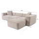 ATELIER DEL SOFA Ugaona garnitura Lora, krem - 560ARE1894
