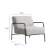 ATELIER DEL SOFA Fotelja Eti Bergere, siva - 560ARE2124
