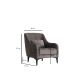 ATELIER DEL SOFA Fotelja Astana, antracit - 560ARE2172