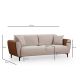 ATELIER DEL SOFA Trosed Aren, bež/braon - 560ARE2228