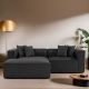 ATELIER DEL SOFA Ugaona garnitura Mora XL, desna, antracit - 560ARE2901