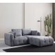 ATELIER DEL SOFA Modularna ugaona garnitura Amaris, siva - 560ARE4116