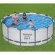 BESTWAY Okrugli bazen sa metalnim okvirom, merdevinama i filter pumpom 396x122cm Steel Pro MAX Set - 4012-1