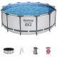 BESTWAY Okrugli bazen sa metalnim okvirom, merdevinama i filter pumpom 396x122cm Steel Pro MAX Set - 4012-1