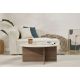 NORDURE Klub sto Soleil, mermerna krem/braon - EP3057905