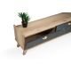 HANAH HOME TV komoda i polica Sumer, braon/crna - 566BMS1152