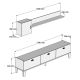 HANAH HOME TV komoda i polica Sumer, braon/crna - 566BMS1152