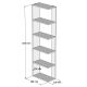 HANAH HOME Polica za knjige Tower, braon - 566BMS2211